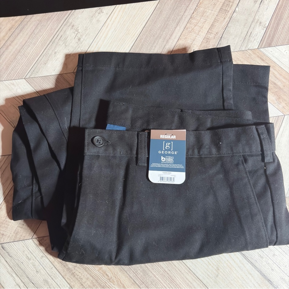 George Men's Classic Black Dress Pants